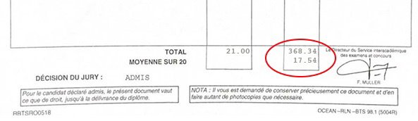 Bulletin relevé de notes de Louise Fore pour son BTS ABM Bulletin relevé de notes de Louise Fore pour son BTS ABM